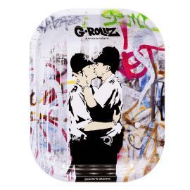 G-Rollz Tray, BANKSY Cop on Cop, 18 x 14cm