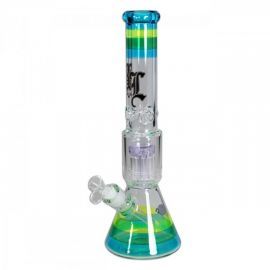 Black Leaf Bong Blau-Gelb, 40cm