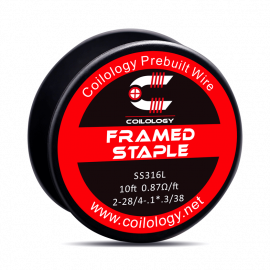 COILOLOGY Drahtspule - Framed Staple, SS316L 0.87ohm/Ft.