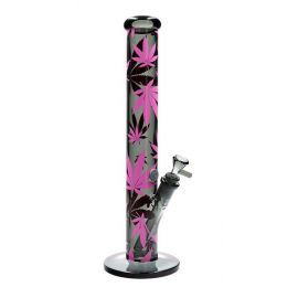 Black Leaf Bong Glas Pink Cannaleaf , 40cm